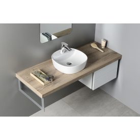   LUGANO pultra szerelhető kerámiamosdó, túlfolyó nélkül, 41x11,5cm