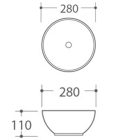 ASTER kerámiamosdó, 28x11cm