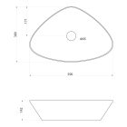 TERUEL kerámiamosdó, leeresztő nélkül, 58,5x14x39cm