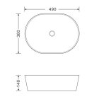 AQUALINE kerámiamosdó, 49x36cm