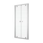 ARELIA 800 2 szárnyú nyílóajtó polírozott krómozott profillal 5mm átlátszó Biztonsági üveggel (800*1800 mm)
