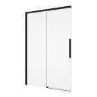 ORIANA 120 Soft-Close Tolóajtó, Matt fekete, 8mm transzparent biztonsági üveggel (200*120 cm)