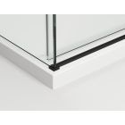 ORIANA 120 Soft-Close Tolóajtó, Matt fekete, 8mm transzparent biztonsági üveggel (200*120 cm)