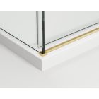 ORIANA 120 Soft-Close Tolóajtó, Gold szálcsiszolt, 8mm transzparent biztonsági üveggel (200*120 cm)
