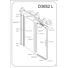 ORIANA 120 Soft-Close Tolóajtó, Bordeux metál, 8mm transzparent biztonsági üveggel (200*120 cm)