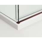ORIANA 120 Soft-Close Tolóajtó, Bordeux metál, 8mm transzparent biztonsági üveggel (200*120 cm)