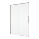 ORIANA 120 Soft-Close Tolóajtó, Nikkel szálcsiszolt, 8mm transzparent biztonsági üveggel (200*120 cm)