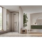 ORIANA 120 Soft-Close Tolóajtó, Gun metál, 8mm transzparent biztonsági üveggel (200*120 cm)