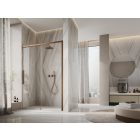 ORIANA 120 Soft-Close Tolóajtó, Copper -réz szálcsiszolt, 8mm transzparent biztonsági üveggel (200*120 cm)