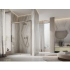 ORIANA 120 Soft-Close Tolóajtó, Bronz szálcsiszolt, 8mm transzparent biztonsági üveggel (200*120 cm)