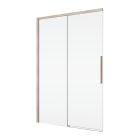 ORIANA 120 Soft-Close Tolóajtó, Bronz szálcsiszolt, 8mm transzparent biztonsági üveggel (200*120 cm)