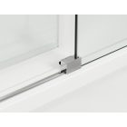 ORIANA 120 Soft-Close Tolóajtó, Alukróm, 8mm transzparent biztonsági üveggel (200*120 cm)