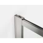 ORIANA 120 Soft-Close Tolóajtó, Alukróm, 8mm transzparent biztonsági üveggel (200*120 cm)