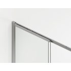 ORIANA 120 Soft-Close Tolóajtó, Alukróm, 8mm transzparent biztonsági üveggel (200*120 cm)