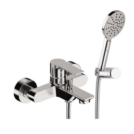 Remer Energy  Króm Kádtöltő csap, zuhanyváltóval.zuhanyszettel: zuhanycső.zuhanyfej.zuhanytartó