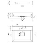 GODIVA öntöttmárvány mosdó, 58x44cm