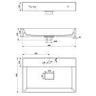 GODIVA öntöttmárvány mosdó, 68x44cm