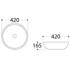 DALMA kerámiamosdó, 42x42x16,5cm, fehér márvány