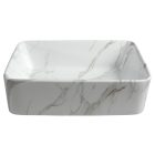 DALMA kerámiamosdó, 48x38x13cm, fehér márvány