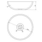 PRIORI kerámiamosdó, átm:42cm, bézs, kék mintával