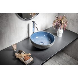 PRIORI kerámiamosdó, átm:41cm, kék/szürke