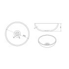 PRIORI kerámiamosdó, átm:41cm, kék/szürke