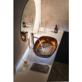 BEAUTY KVAORE üvegmosdó, 54x11x39,5 cm, réz