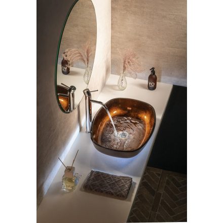 BEAUTY KVAORE üvegmosdó, 54x11x39,5 cm, réz