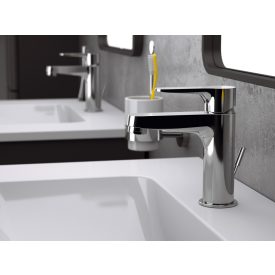   Remer Winner Króm  Mosdócsaptelep, leeresztő nélkül  , kerámia kartussal; (15,1 cm magas)